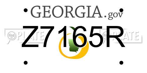 Z7165R Georgia License Plate
