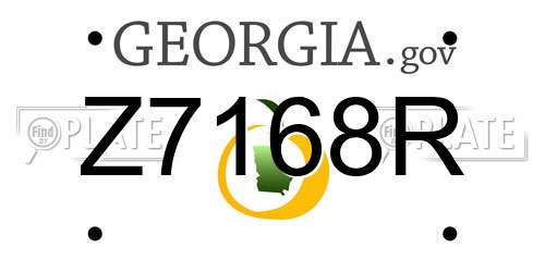 Z7168R Georgia License Plate
