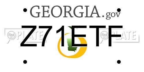 Z71ETF Georgia License Plate