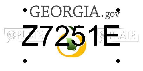 Z7251E Georgia License Plate