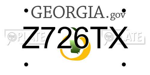 Z726TX Georgia License Plate