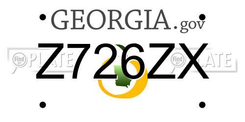 Z726ZX Georgia License Plate