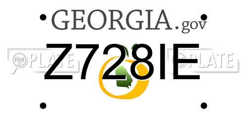 Z728IE Georgia License Plate