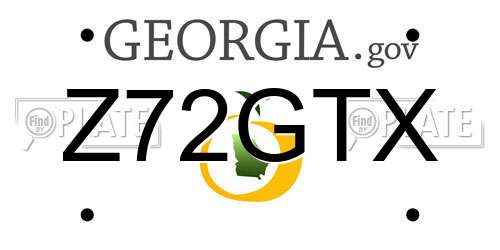 Z72GTX Georgia License Plate