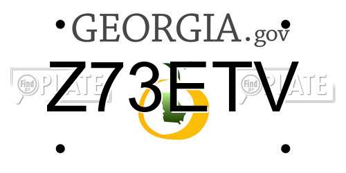 Z73ETV Georgia License Plate