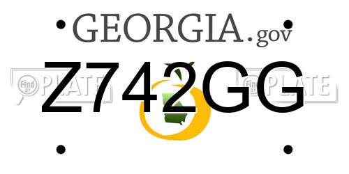 Z742GG Georgia License Plate