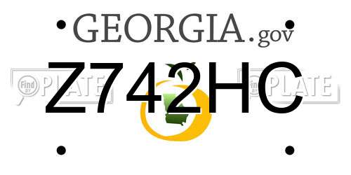 Z742HC Georgia License Plate