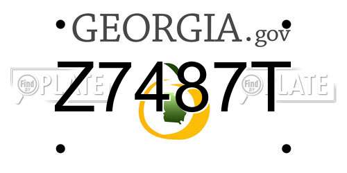 Z7487T Georgia License Plate