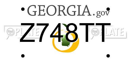 Z748TT Georgia License Plate