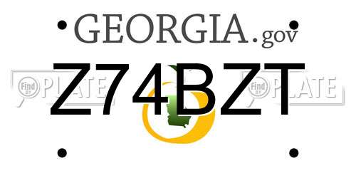 Z74BZT Georgia License Plate