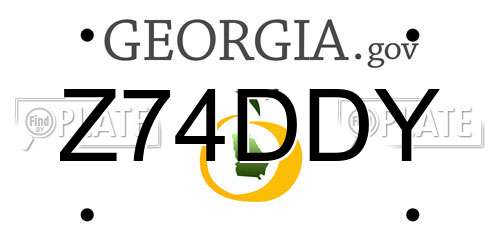 Z74DDY Georgia License Plate