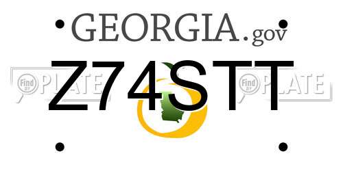 Z74STT Georgia License Plate