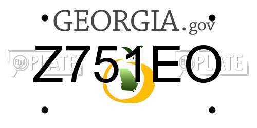Z751EO Georgia License Plate