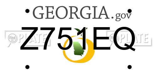 Z751EQ Georgia License Plate