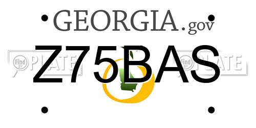 Z75BAS Georgia License Plate