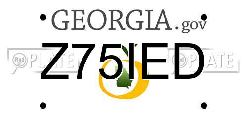 Z75IED Georgia License Plate