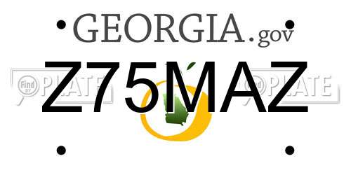 Z75MAZ Georgia License Plate
