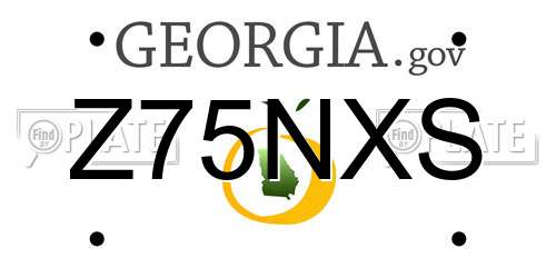 Z75NXS Georgia License Plate
