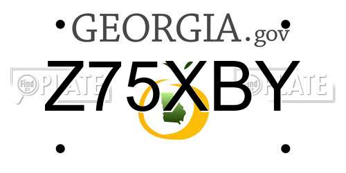 Z75XBY Georgia License Plate