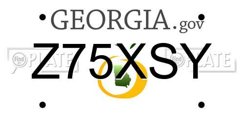 Z75XSY Georgia License Plate