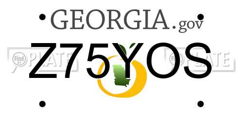 Z75YOS Georgia License Plate