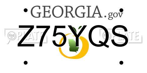 Z75YQS Georgia License Plate