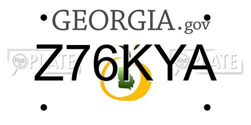 Z76KYA Georgia License Plate