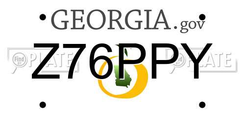 Z76PPY Georgia License Plate
