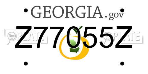 Z77055Z Georgia License Plate