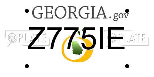 Z775IE Georgia License Plate