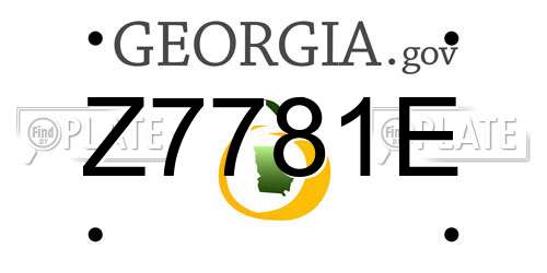 Z7781E Georgia License Plate