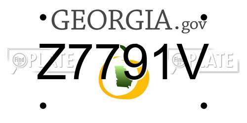 Z7791V Georgia License Plate