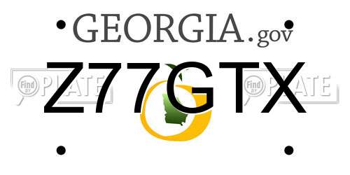 Z77GTX Georgia License Plate