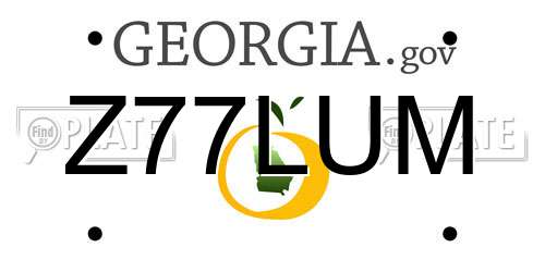 Z77LUM Georgia License Plate