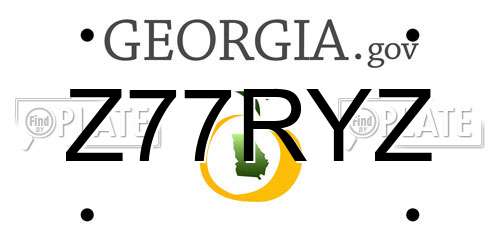 Z77RYZ Georgia License Plate