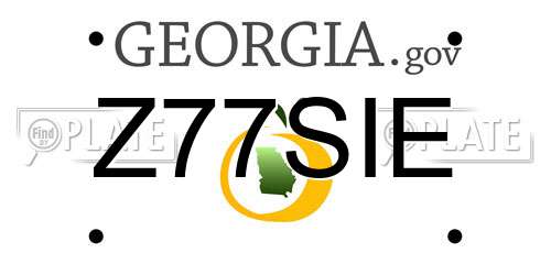Z77SIE Georgia License Plate