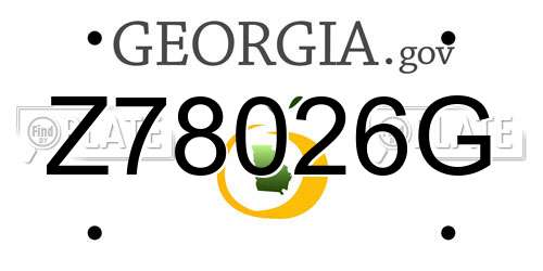Z78026G Georgia License Plate