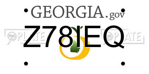 Z78IEQ Georgia License Plate