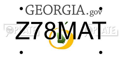 Z78MAT Georgia License Plate