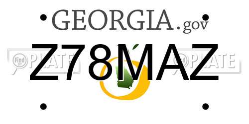 Z78MAZ Georgia License Plate