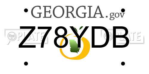 Z78YDB Georgia License Plate