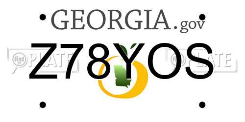 Z78YOS Georgia License Plate