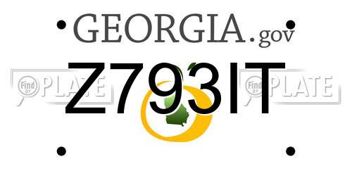 Z793IT Georgia License Plate