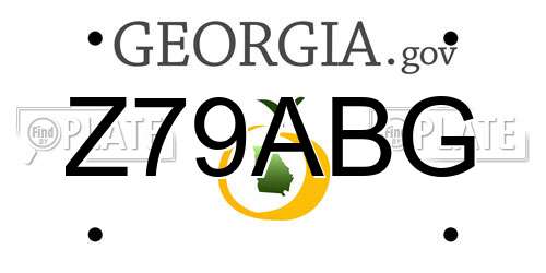 Z79ABG Georgia License Plate