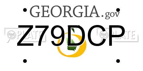 Z79DCP Georgia License Plate