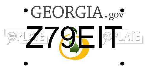 Z79EIT Georgia License Plate