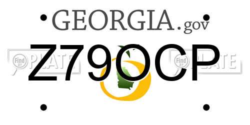 Z79OCP Georgia License Plate