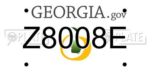 Z8008E Georgia License Plate