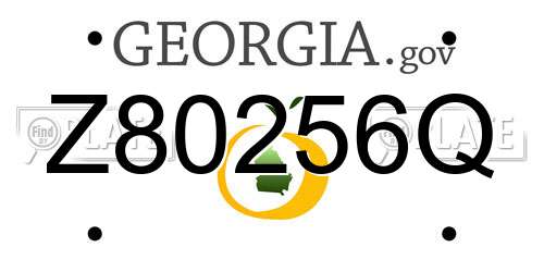 Z80256Q Georgia License Plate