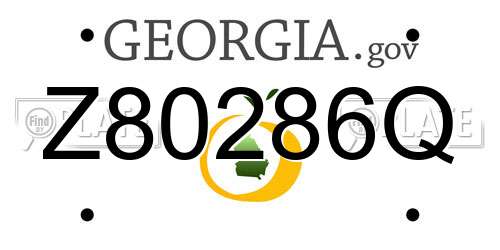 Z80286Q Georgia License Plate